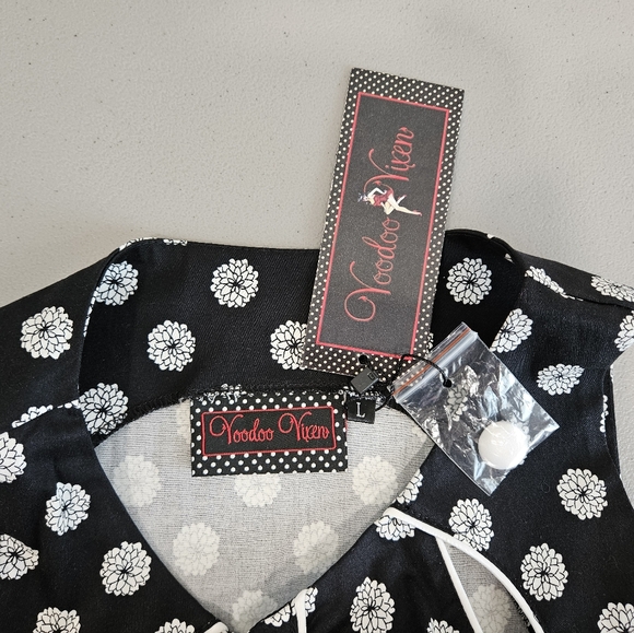 NWT Voodoo Vixen Polka Dot Pin-up Rockabilly Dress Size L - Picture 8 of 13